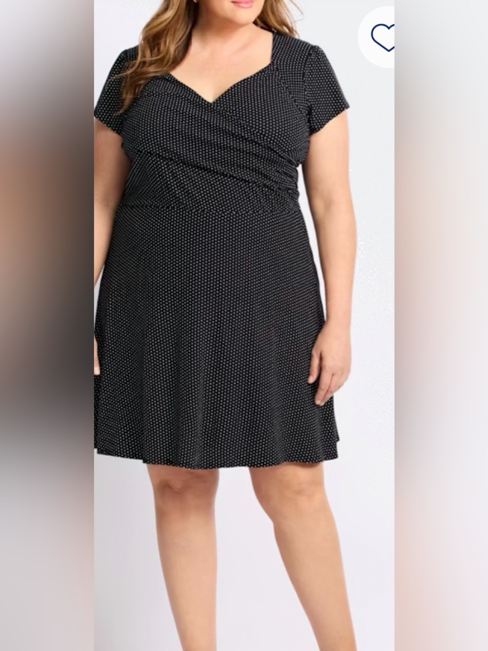 ModCloth Instant Energy Faux-Wrap Dress Polka Dot Black & White